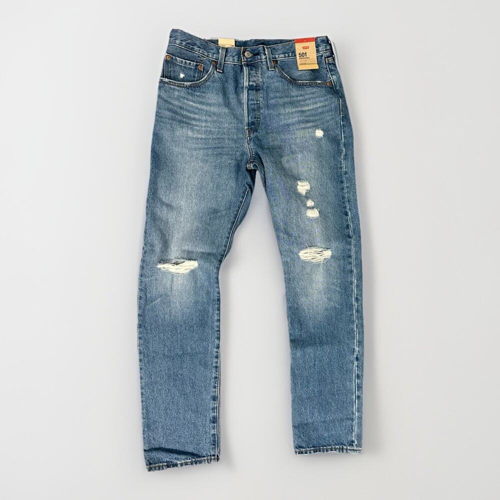 Levi's 501 High Rise Button Fly 30x32 Fitted Straight Leg Jeans NEW NWT